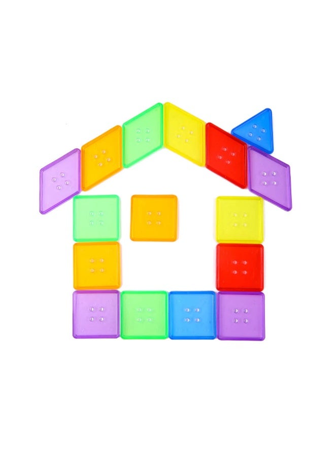 طقم التراص الحسي بألوان قوس قزح من سنوزل مارت 60 قطعة - مجموعة تعليمية مبكرة شاملة مع أحجار وأكواب ومشاك وأهرامات للأطفال الصغار - Image 5